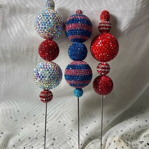 Sparkling Rhinestone- Red, Blue,Pink and Iridescent
